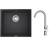 Set évier en granit Grohe K700 31653AP0, mitigeur de cuisine Oltens Skafta 35206100