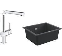 Set évier en granit Grohe K700 31654AP0, mitigeur de cuisine Grohe Minta 30274000