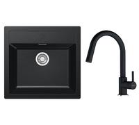 Set évier Tectonite Franke Sirius 114.0205.049, mitigeur de cuisine Franke Lina 115.0626.055