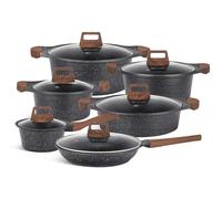 Set exclusif de 12 casseroles, marbre, induction, cadeau, HIT, EDENBERG, EB-12914