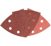 Bosch Feuilles abrasives Delta 2607019500 – grains 60/120/240, auto-agrippantes – 25 pièces