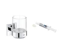 Set gobelet pour brosse à dents Grohe Start Cube 41097000, colle Grohe QuickGlue 41127000