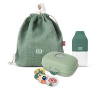 Set goûter enfant vert + accessoires