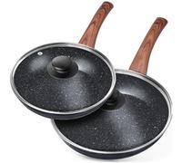 Set granitowych Pfannen mit Glasdeckeln BLACK&WOOD 20 / 24 cm, 2 Stück