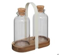 Set Huile & Vinaigre Avec Support Harmony 19cm Naturel