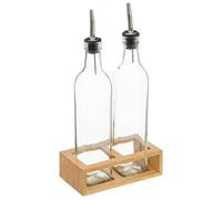 Bouteilles huile/vinaigre verre bambou 0,48L - 5 five simply smart