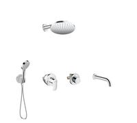 Set interrupteur encastré à quatre voies Hansgrohe Quattro 15930180, élément externe de la vanne encastrée Hansgrohe Trio 15932000, 71663000, 26888000, 26277000, 71420000, 27809000, 28272000, 26340000