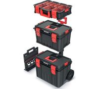 Set kufrů na nářadí a organizéru MODULAR SOLUTION 530x355x825 mm - barva: černá