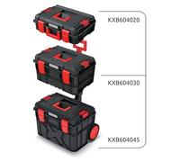 Set kufrů na nářadí a organizéru X BLOCK PRO 546x380x870 mm - barva: černá