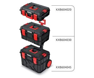 Set kufrů na nářadí a organizéru X BLOCK PRO 546x380x870 mm - barva: černá
