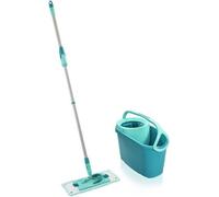 Set Lave Sol avec Seau Essoreur Leifheit Clean Twist M Ergo, Balai Serpillère Plat, Manche Télescopique 110-140 cm, Housse Ultra Douce 33 cm