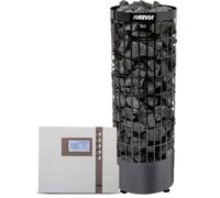 Set Les poêles de sauna Harvia Cilindro PC90E-Black 9,0kW Set avec EOS ECON ECON D2
