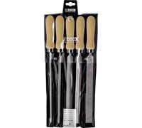 Set limes atelier 5 pcs avec manche bois Dick 13142020H