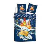 Set Lit Simple Housse de Couette + Taie D'Oreiller Officiel Harry Potter Gufo