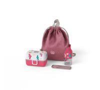 Set repas goûter enfants rose