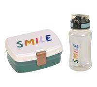 Lassig - Set boîte à goûter et gourde Little Gang Smile milky/vert océan
