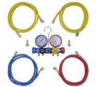 vidaXL Set Manifold 4 Voies pour Climatiseur avec Mallette Outils de Mesure