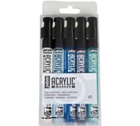 Set marqueurs peinture acrylique - Acrylic Marker - Pointe fine 1,2 mm - 6 pcs G