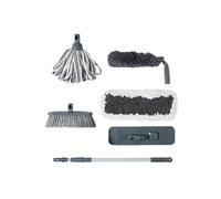 Set Ménage Multifonction 1 Balai & 5 Têtes 80cm Gris