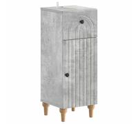 Set Meuble Salle de Bain 3 Pièces en Bois d'Ingénierie Gris Béton | Bois résistant humidité, design gain de place, fixation murale fournie, entretien chiffon humide, style minimaliste