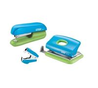 Set mini agrafeuse - RAPID - F5 + FC10 - Design compact - Ote-agrafes intégré - Bleu Vert