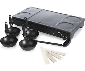 Set mini woks, crêpière et gril 1000w noir - Domo - DO8712W - gourmet-set