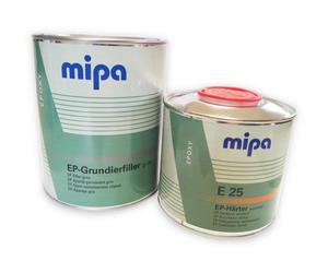 SET Mipa EP-GRUNDIERFILLER 2K hellgrau ca. RAL7032 + Mipa EP-Härter E25 1,5L