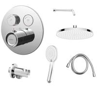 Set mitigeur bain-douche Ferro BFBOX, douche à effet de pluie Ferro Nostris DSN99, RN350, S99, PKN14, W40