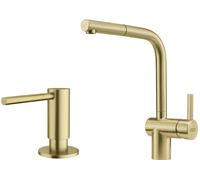 Set mitigeur de cuisine Franke Atlas 115.0681.242, distributeur de savon Franke Atlas 112.0717.105
