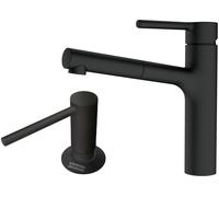 Set mitigeur de cuisine Franke Centro 115.0621.592, distributeur de savon Franke Comfort 112.0753.277