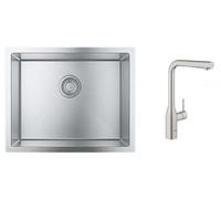 Set mitigeur de cuisine Grohe Essence 30270DC0, évier en acier inoxydable Grohe K700 31726SD0
