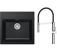 Set mitigeur de cuisine Oltens Borga 35207100, évier Tectonite Franke Sirius 114.0205.049