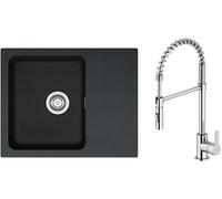 Set mitigeur de cuisine Oltens Duf 35203100, évier Tectonite Franke Orion 114.0286.441