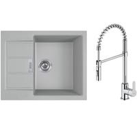 Set mitigeur de cuisine Oltens Duf 35203100, évier Tectonite Franke Sirius 2.0 143.0618.668