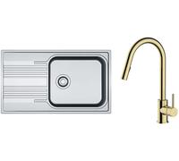 Set mitigeur de cuisine Oltens Litla 35204800, évier en acier inoxydable Franke Smart 101.0368.324