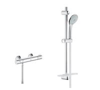 Set Mitigeur Thermostatique de Douche + Ensemble de douche complet 3 jets EUPHORIA (34561000-EUPHORIA3)