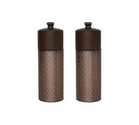 Set moulins à sel et poivre en bois et cuivre 150mm