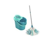Leifheit Set de nettoyage Power Mop 3 en 1 52110 – seau essoreur 12 L, franges en viscose