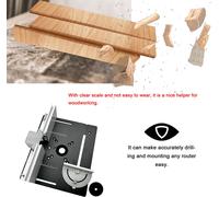 Set of 3 Router Table Insert Plate Alloy Wood Milling Flip Board Trimming Machine Engraving Auxiliary Tool Woodworking Benches