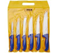 Set of 6 ERGOGRIP knives in self-service plastic bag, 36.4 cm, Bleu
