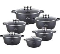 Set Of 6 Marble Pans 16 / 20 / 22 / 24 / 28Cm Zilner Zl-8526