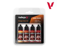 Vallejo Lot de 4 couleurs de jeu AV - Couleurs orange