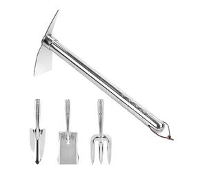 Set Outils de Jardinage - Hachoir à en Acier Inoxydable, 4- Kit Multifonctions pour Verger | Jardinage, Balcon Camping, Stihack avec Poignée Ergonomique Pelouse et Terre