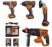 Set Outils Électriques - PNI - WK450 - 4 Outils - Batteries Li-Ion 18V 5.0Ah - Chargeur Inclus