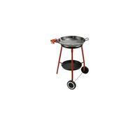 Set paella - GARCIMA - Andreu - Plat poli Ø 46 cm - 12 parts / Réchaud 40 cm - 11,40 kw - 3 pieds plateau roulettes