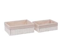 set panier rangement coton x2 blanche cos, blanc
