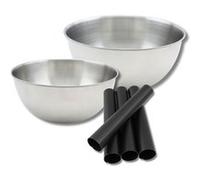 Set pâtisserie avec 4 moules tube 13 cm, 2 bols à mixer et 1 spatule Zenker