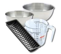 Set pâtisserie avec moule à bûches de Noël 32 cm 2 bols à mixer verre mesureur et spatule Zenker