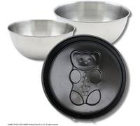 Set pâtisserie avec moule à manqué 26 cm à charnière motif ourson, 2 bols à mixer et spatule Zenker
