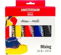 Set peinture acrylique de 5 tubes - Pour mélange - Amsterdam